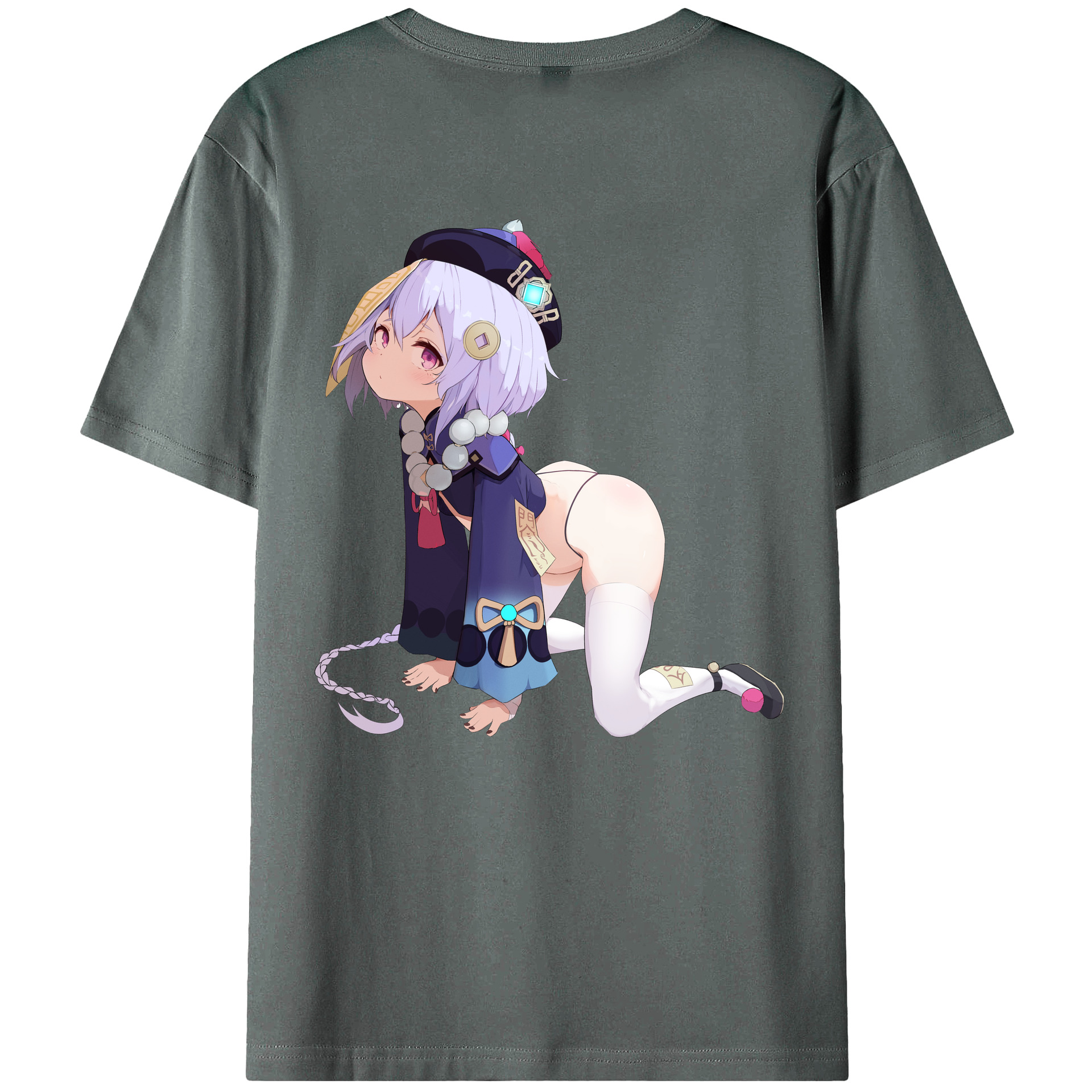 げんし神 七七 なな  genshin Nana 綿100％ メンズ半袖Tシャツ（バックプリント） 通気性